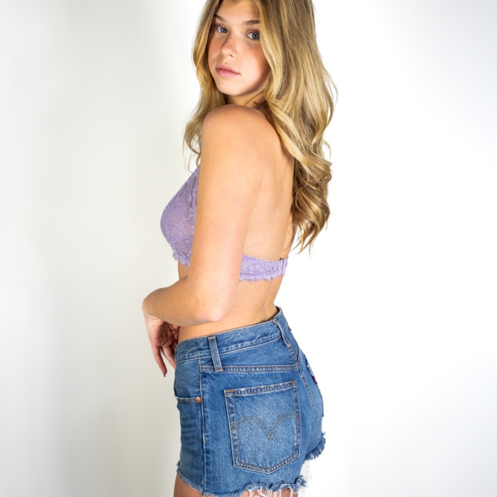 Levi's 501 Blue Denim Button Fly Shorts